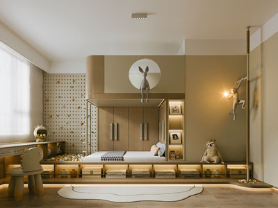 现代卧室 儿童房 男孩房