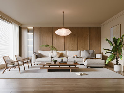 现代中古风客厅