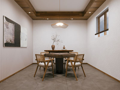 现代中古风棋牌室 休闲娱乐室