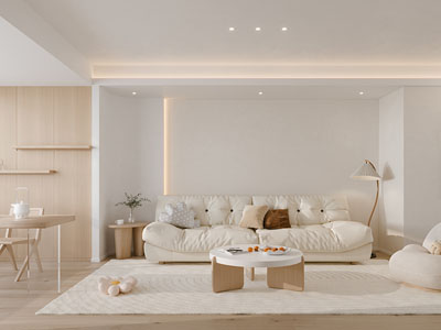 现代奶油风客厅