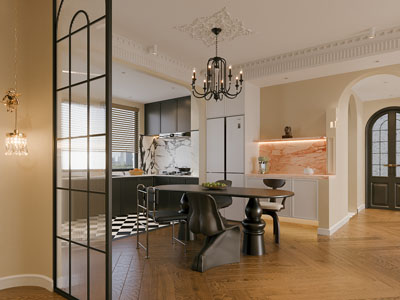 法式开放式厨房 餐厅