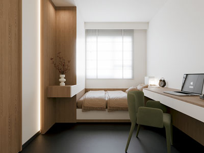 现代中古风榻榻米卧室