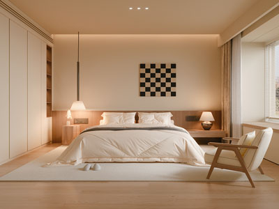 现代奶油风卧室