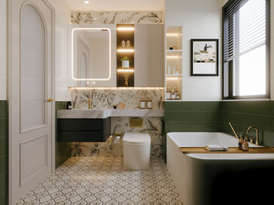 法式轻奢卫浴间 洗手间