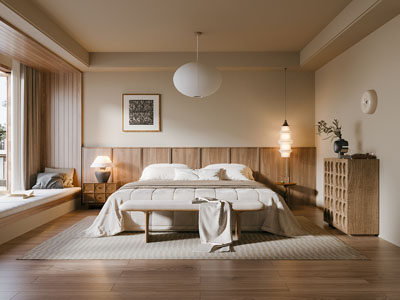 侘寂风中古风卧室