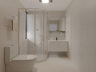 现代奶油风卫浴间 洗手间