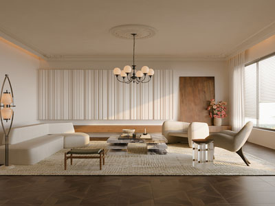 现代奶油风客厅