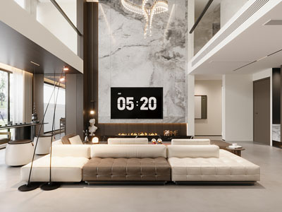 现代别墅挑高客厅