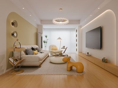 现代奶油风客厅