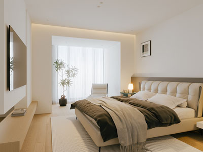 现代奶油风卧室