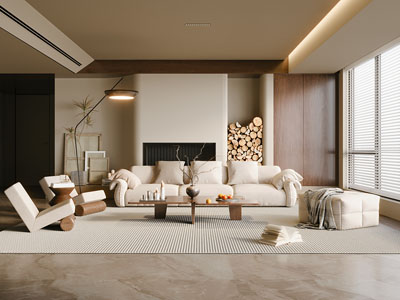 现代奶油风客厅