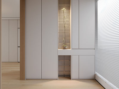 现代玄关隔断鞋柜