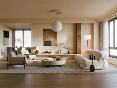 侘寂风中古风客厅