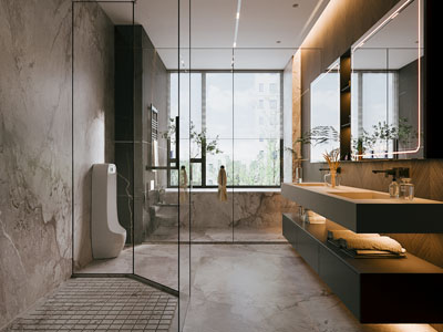 现代卫浴间 洗手间