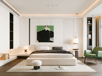 现代奶油风卧室