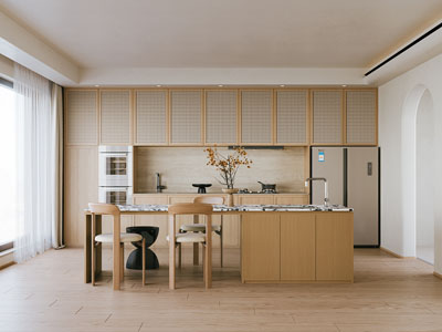 侘寂风开放式厨房 餐厅