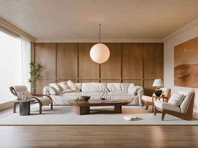 侘寂风中古风客厅