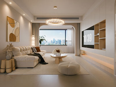 现代奶油风客厅