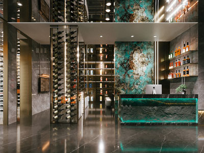 现代酒吧大堂前台接待3d模型 现代酒吧大堂前台接待