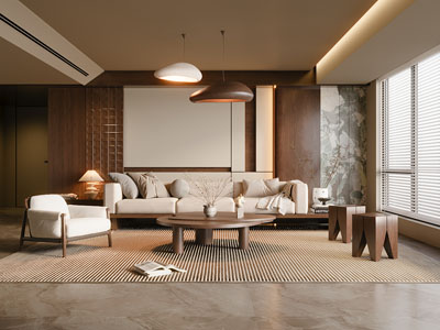 侘寂风中古风客厅