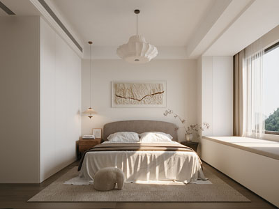 现代奶油风卧室