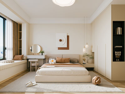 现代奶油风卧室