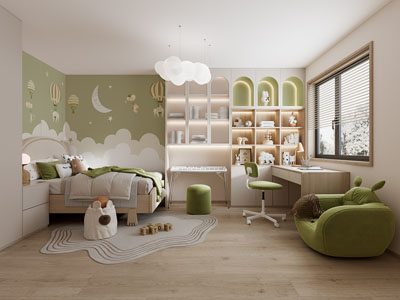 现代卧室 儿童房