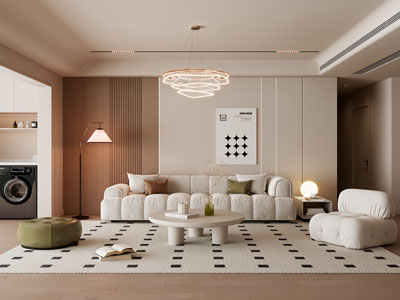 现代奶油风客厅