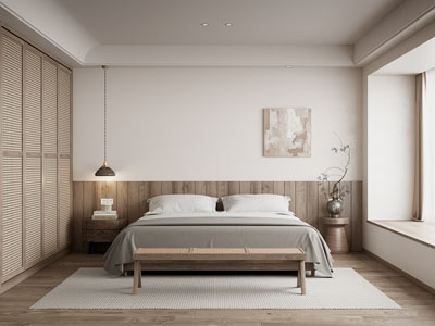 侘寂风中古风卧室