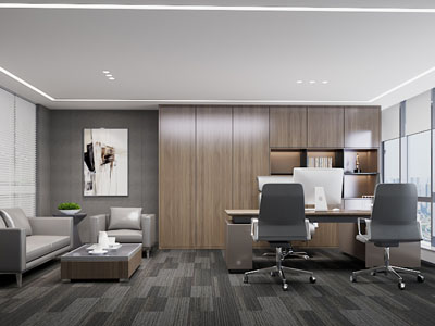 现代董事长 总经理办公室3d模型 现代董事长 总经理办公室