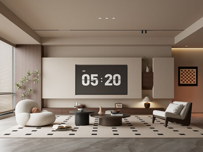 现代中古风客厅