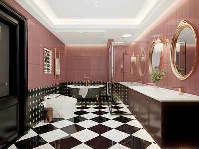 法式轻奢卫浴间 洗手间