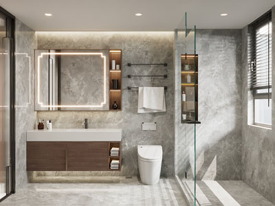 新中式中古风卫浴间 洗手间