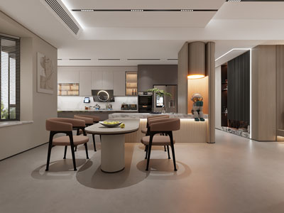 现代开放式厨房 餐厅