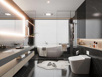 现代卫浴间 洗手间