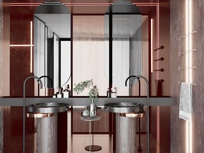 现代轻奢洗手台