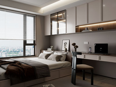 现代中古风榻榻米卧室