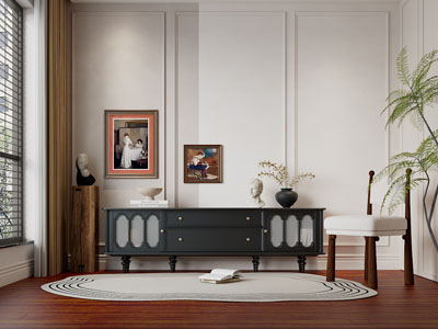 法式电视柜 休闲椅子