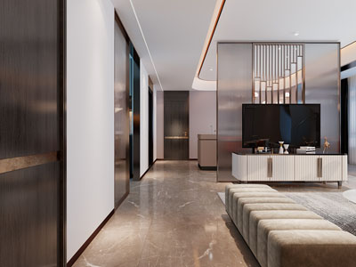 现代客厅走廊过道3d模型 现代客厅走廊过道