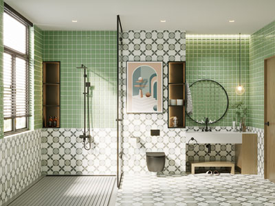 现代卫浴间 洗手间