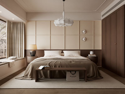 侘寂风中古风卧室