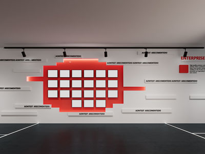 现代展厅展览墙3d模型 现代展厅展览墙