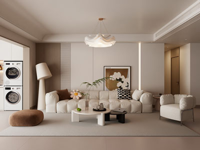 现代奶油风客厅