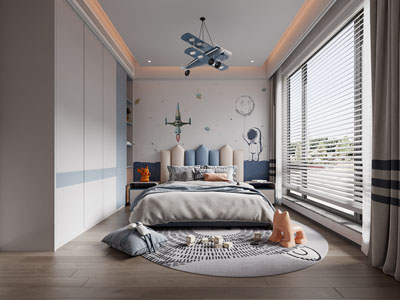 现代卧室 儿童房 男孩房