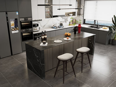 现代开放式厨房 餐厅