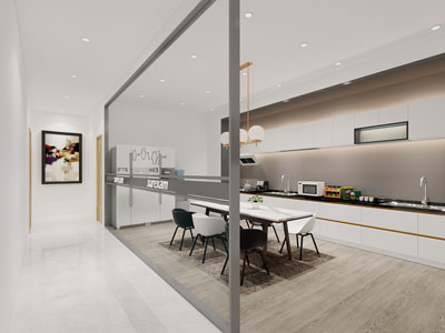 现代公司茶水间 休闲区3d模型 现代公司茶水间 休闲区