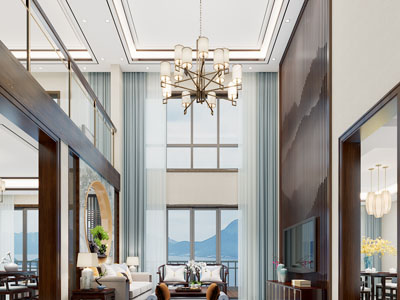 现代别墅挑高客厅