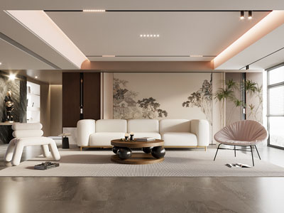 新中式奶油风客厅