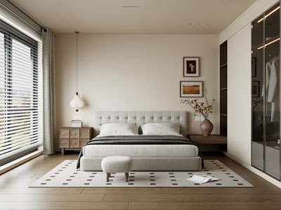 现代中古风卧室