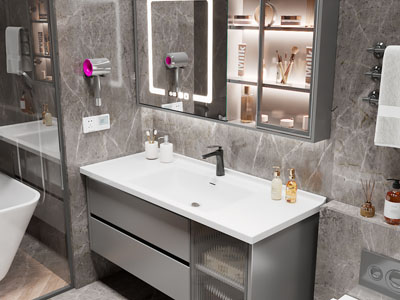 现代卫浴间 洗手台 浴室柜